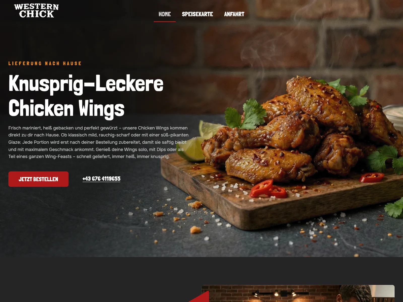 Startseite von Western Chick