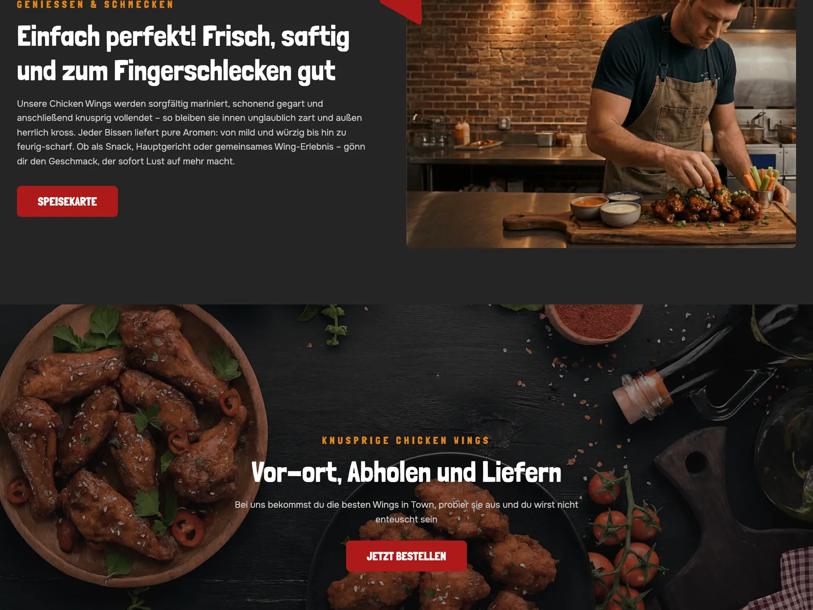 Western Chick, Inhaltsbereich auf dem Desktop